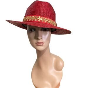 Paradise i5 Boutique Red Western Hat- (EUC)
